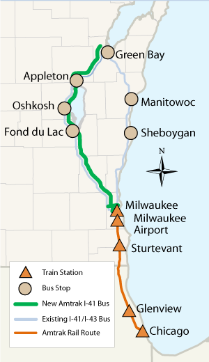 Thruway bus map